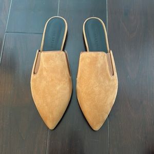 Jenni Kayne brown suede slip on loafer
